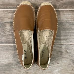 Soludos Leather Platform Smoking Slipper